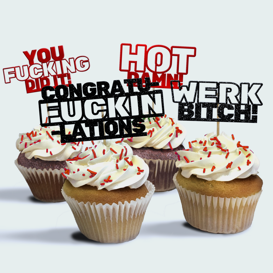 4-Pack of F'n Congrats Cupcakes
