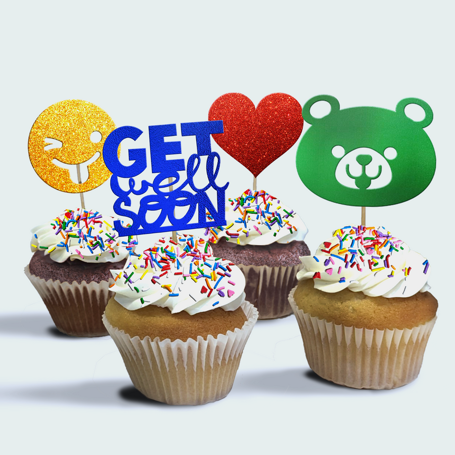 4-Pack of Get "Bear-ter" Soon Cupcakes