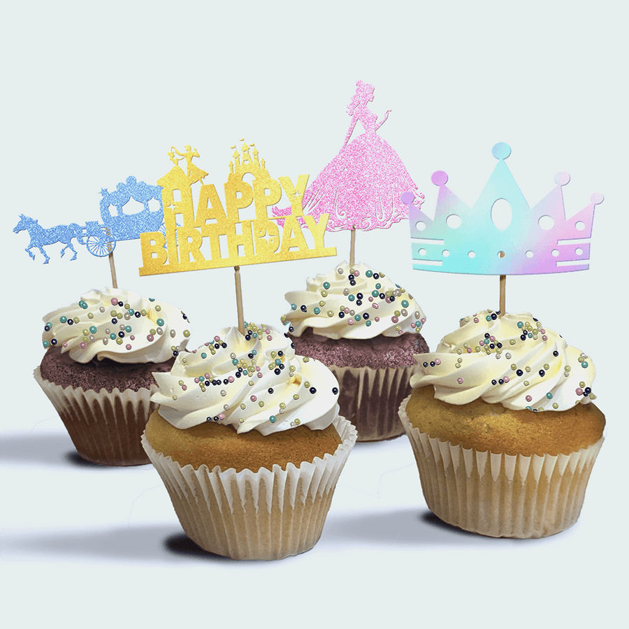 4-Pack of Princess Birthday Cupcakes