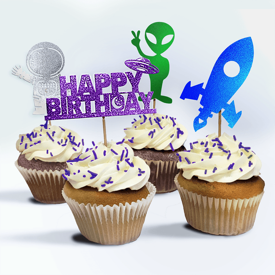 4-Pack of Far Out Birthday Cupcakes