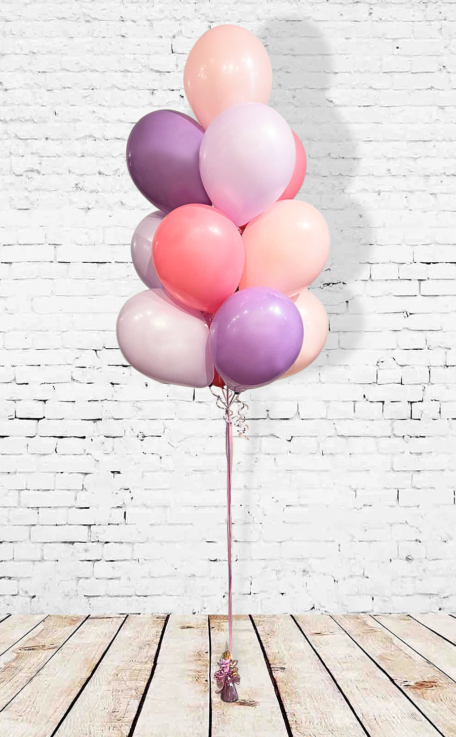 A Dozen Pink + Purple Balloons
