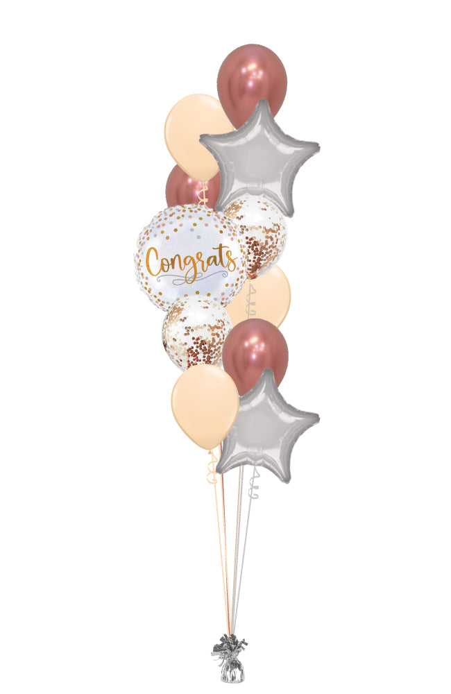 Rosy Congrats! Balloon Bouquet