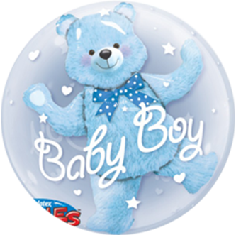 24" Baby Blue Bear Bubble