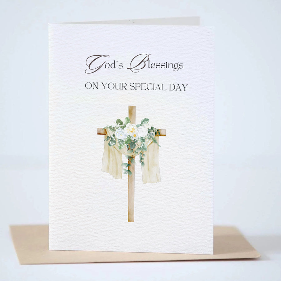 God's Blessings on Your Special Day Greeting Card