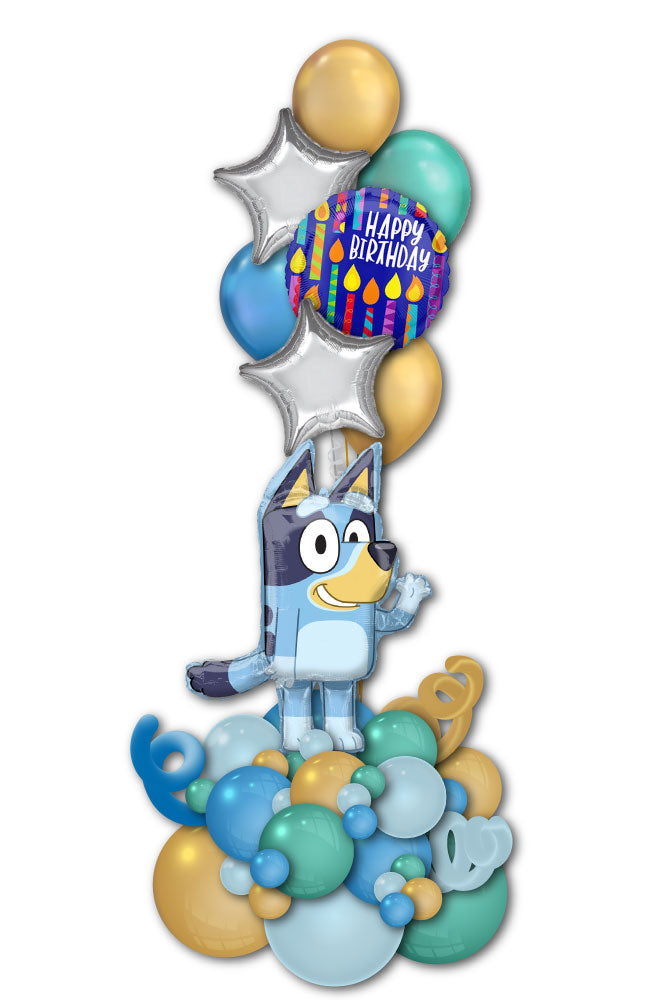Bluey Birthday Balloon Tower