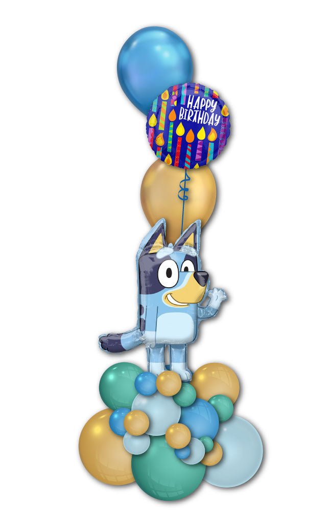 Bluey Birthday Balloon Tower
