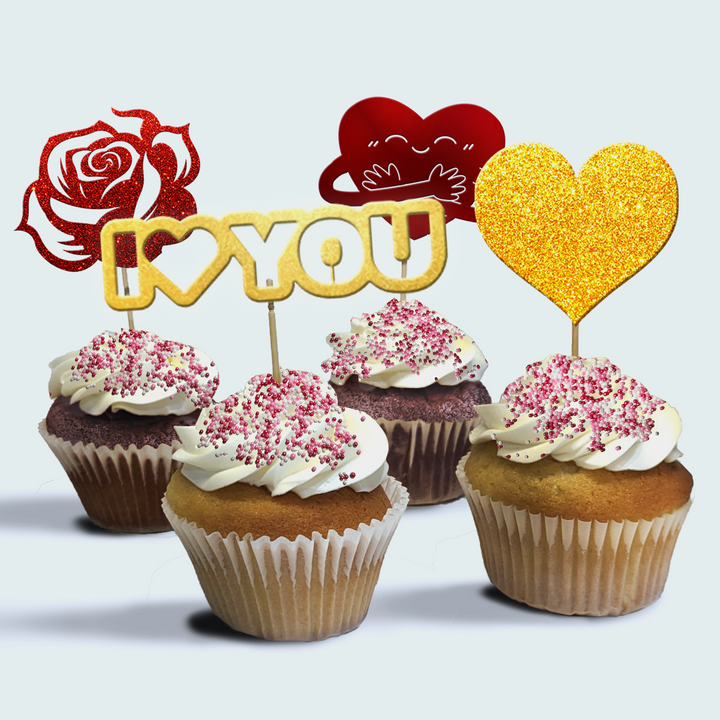 4-Pack "I Love You" Cupcakes