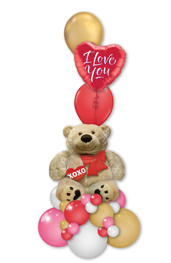 I Love You Beary Much! Balloon Tower