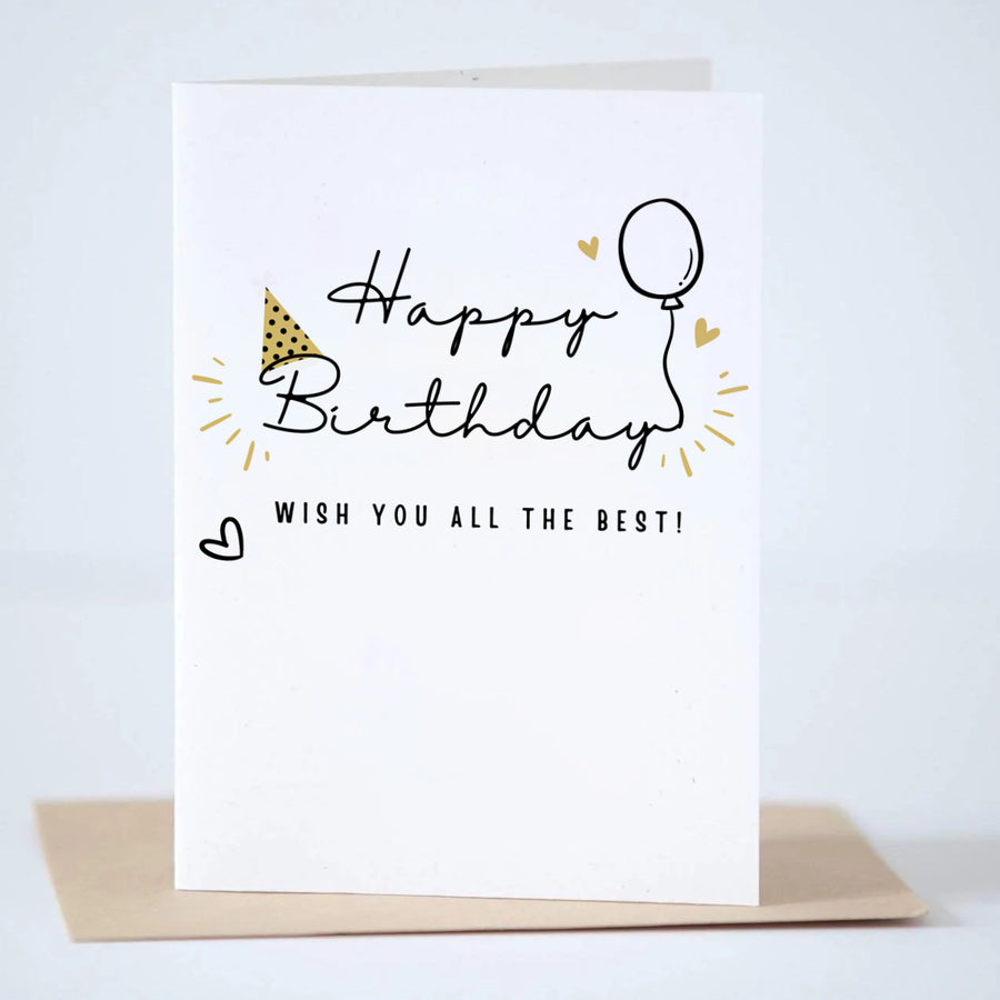 Happy Birthday Wish You All the Best! Greeting Card – BALLOONERY.COM
