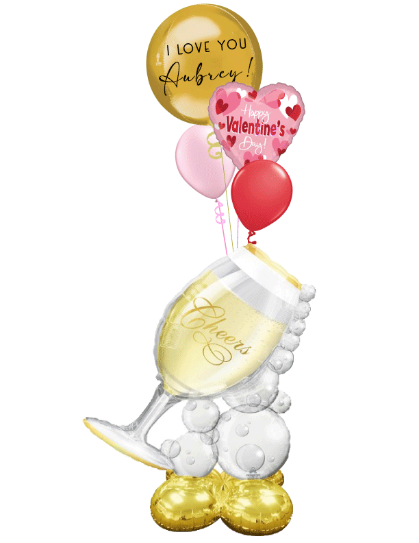 Ginormous Bubbly Love - Personalized Valentine's Day AirWalker Bouquet