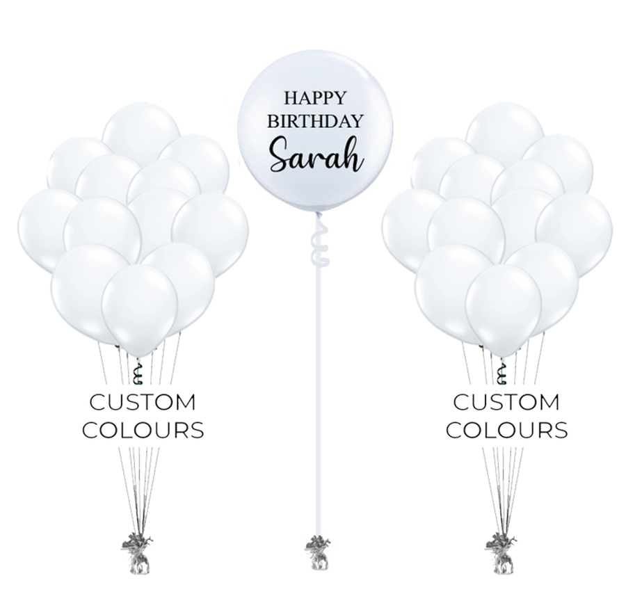 Custom Colour Bouquet Package with Custom Print