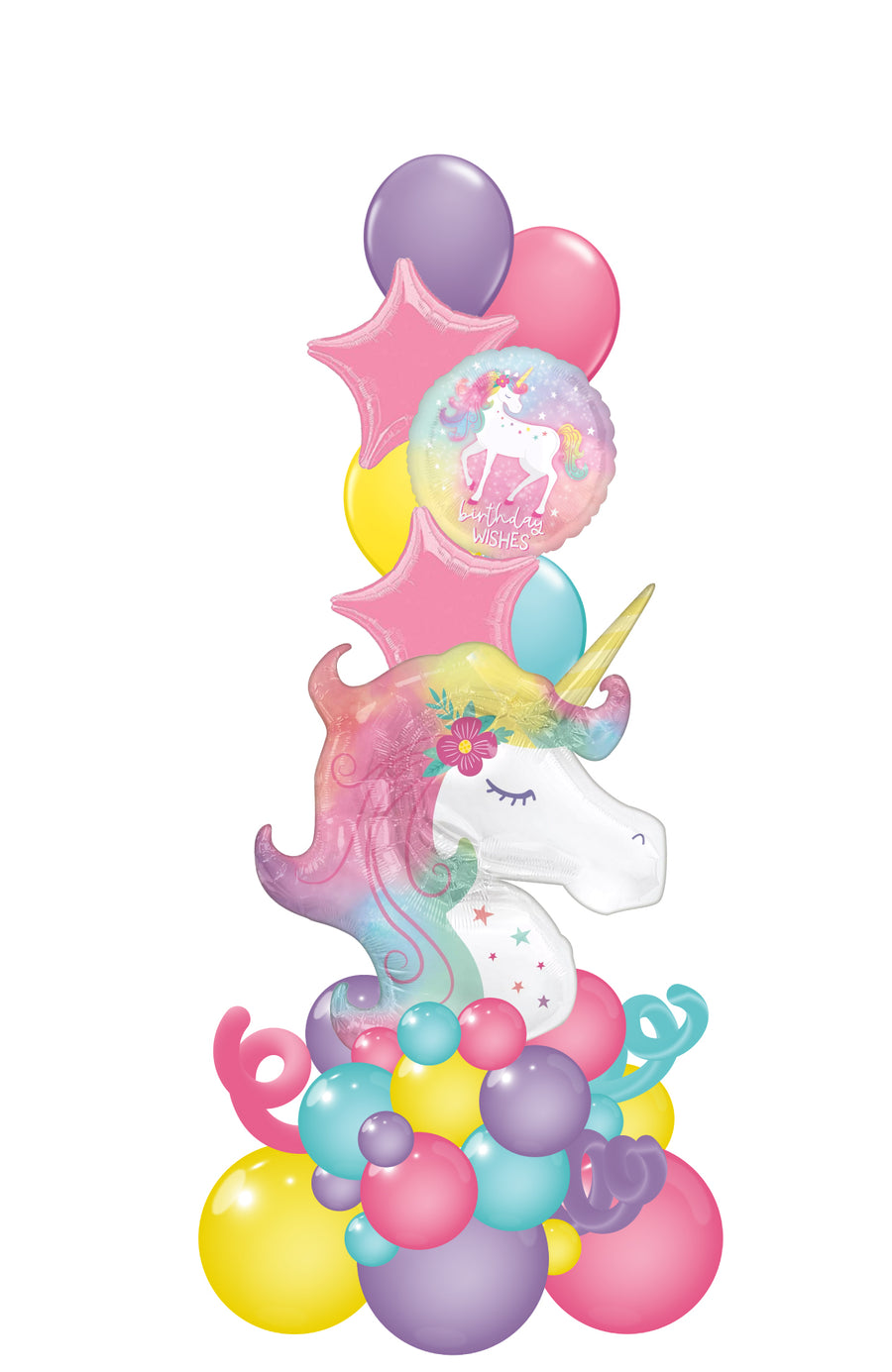 Unicorn Birthday Balloon Tower – Party Decor & Delivery