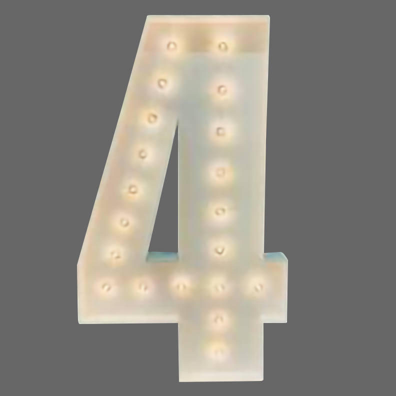 Light-Up Marquee Number 4