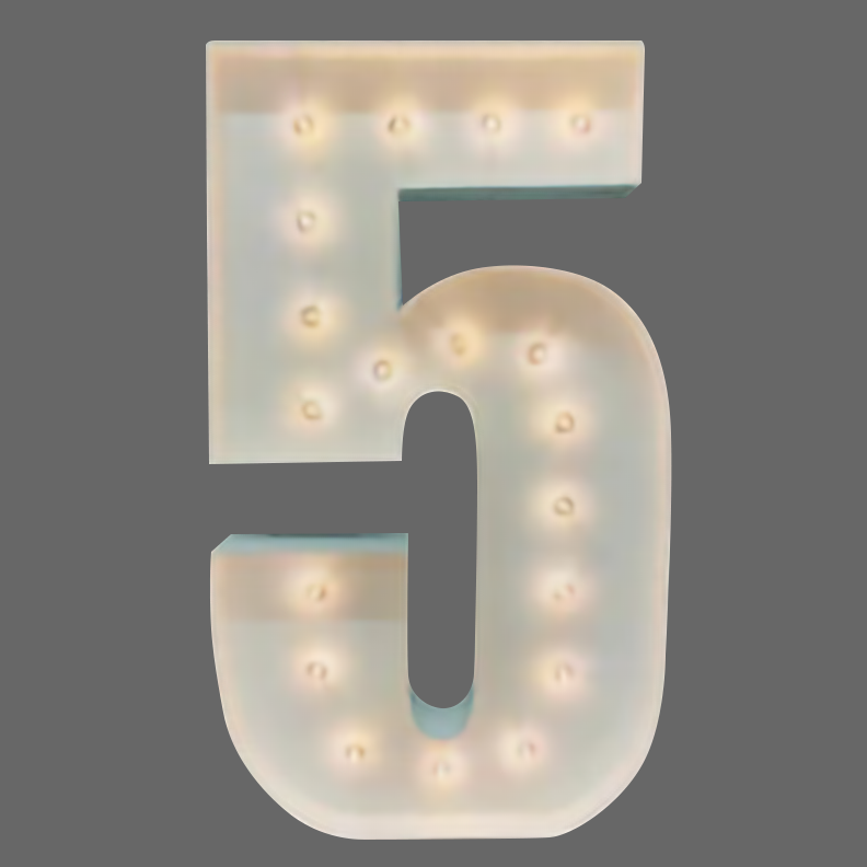 Light-Up Marquee Number 5