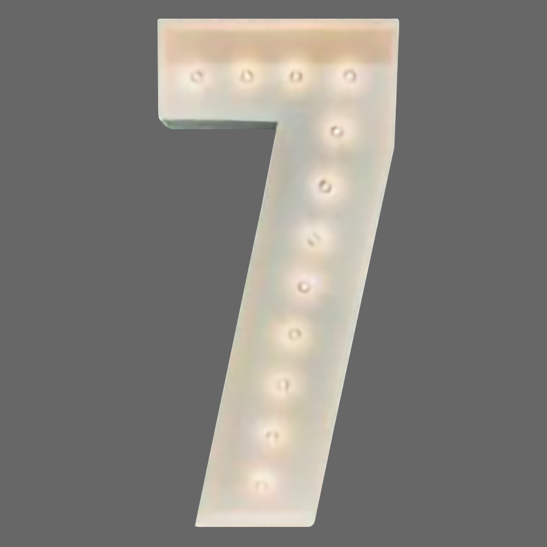 Light-Up Marquee Number 7