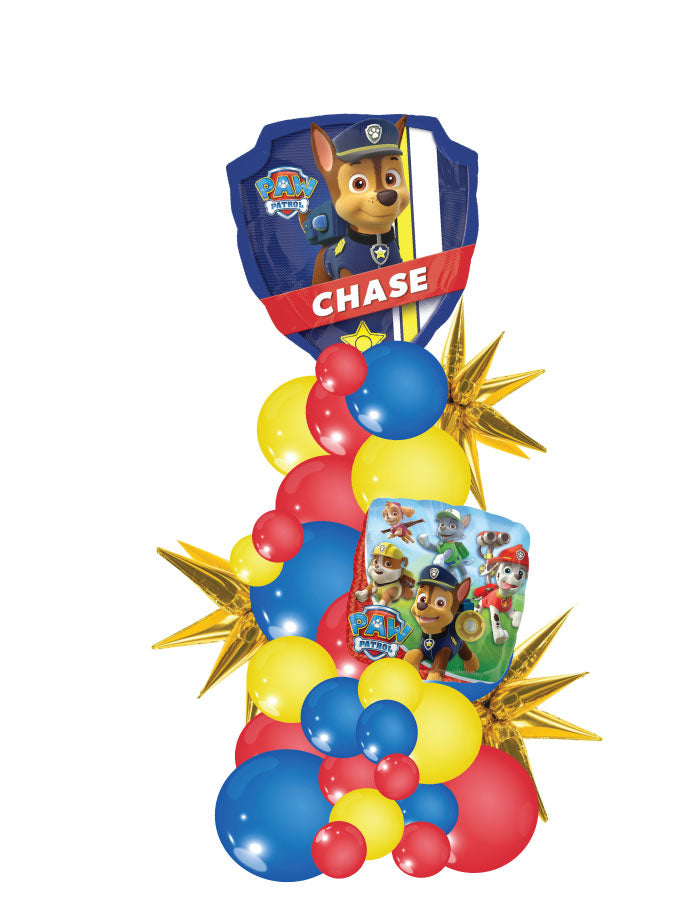 Paw Patrol Chase/Marshal Orgnanic Column Balloon Bouquet