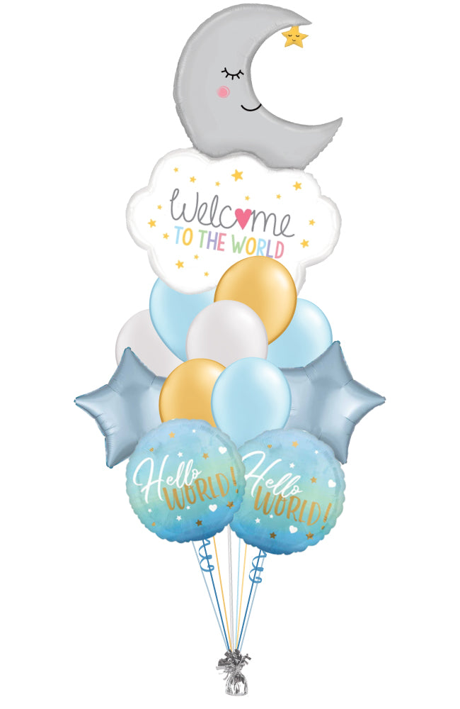 Welcome to the World Baby Boy Balloon Bouquet