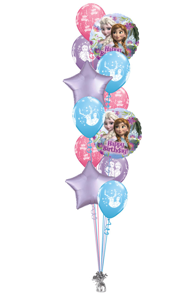 Have a Frozen Birthday with Anna and Elsa Balloon Bouquet