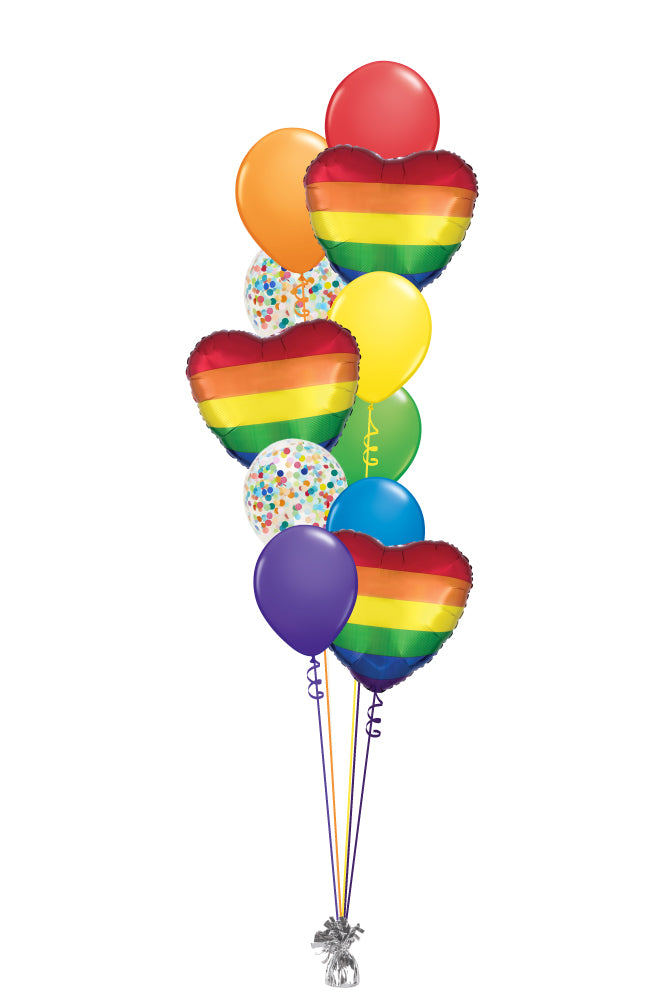 Pride Hearts Balloon Bouquet