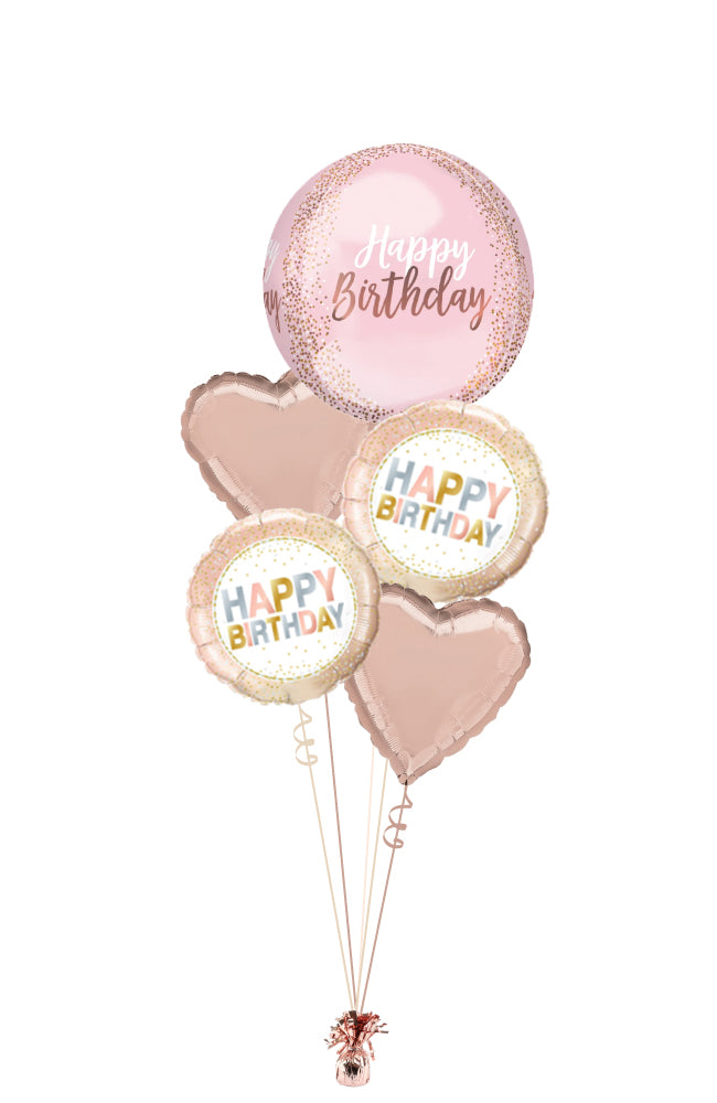 Champagne Birthday Balloon Bouquet