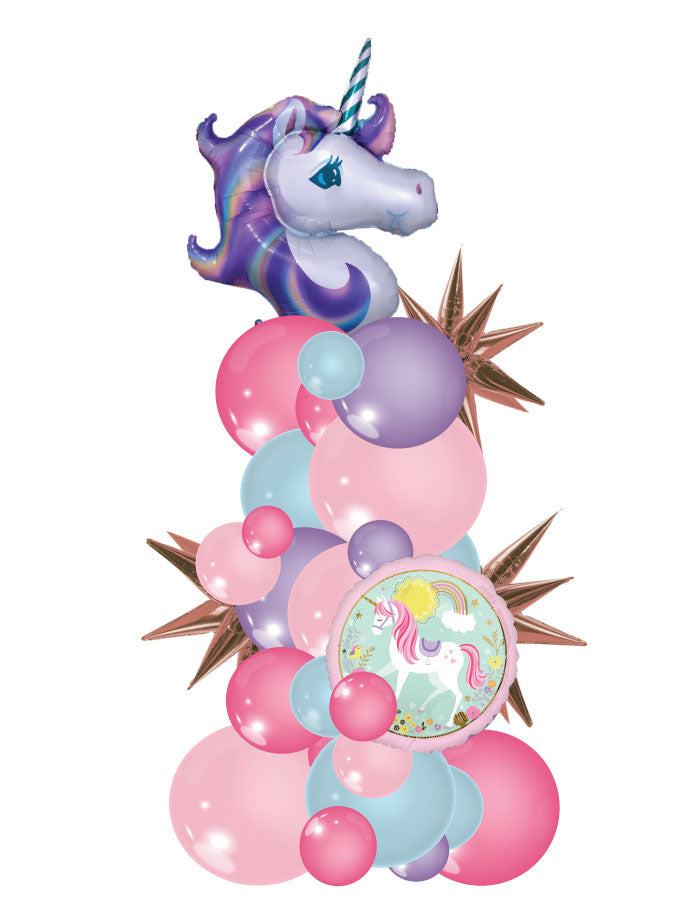 Unicorn Organic Column Balloon Bouquet