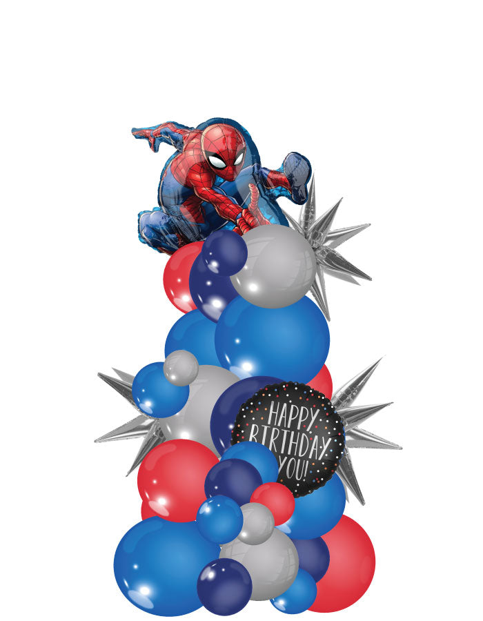 Spiderman Organic Column Balloon Bouquet