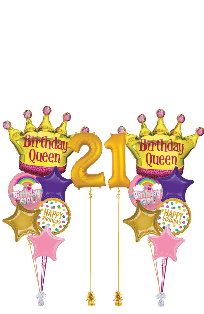 Birthday Queen Bouquet Set with Numbers