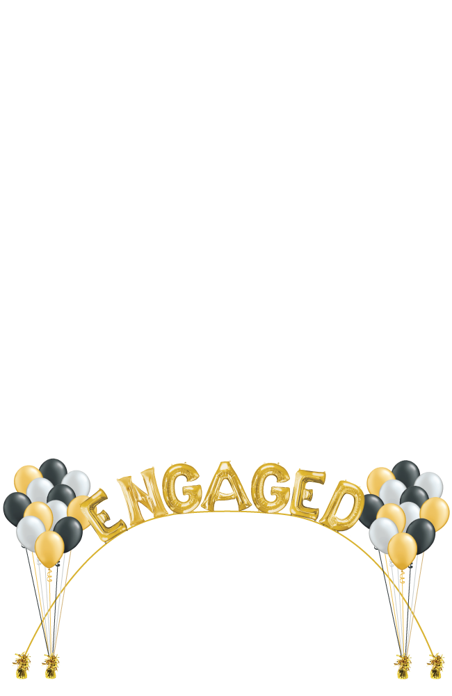 Classy Bunches Engagement Letter & Bouquet Package