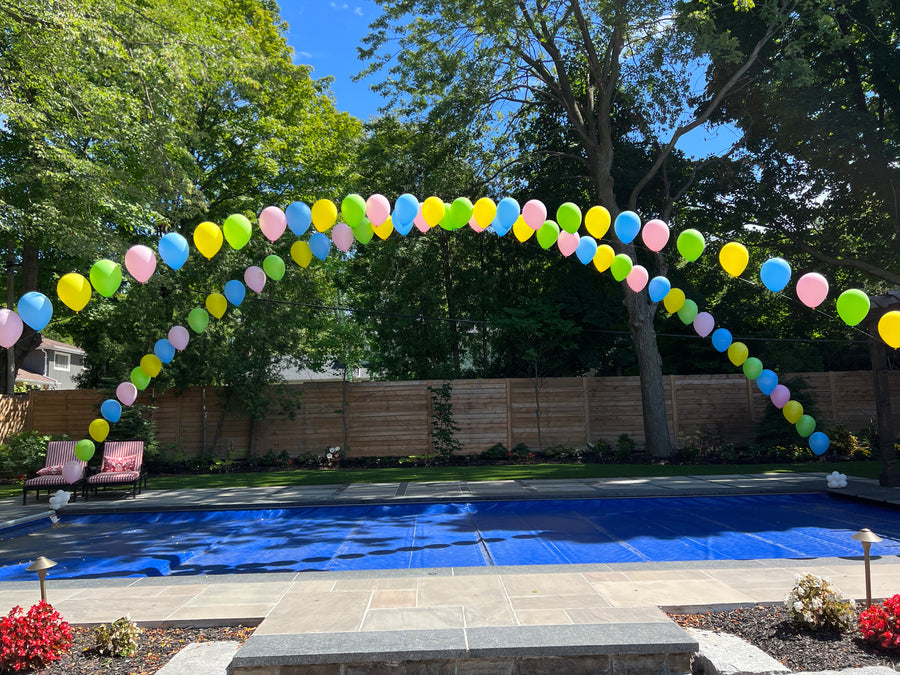 Multiple String of Pearl Balloon Arches