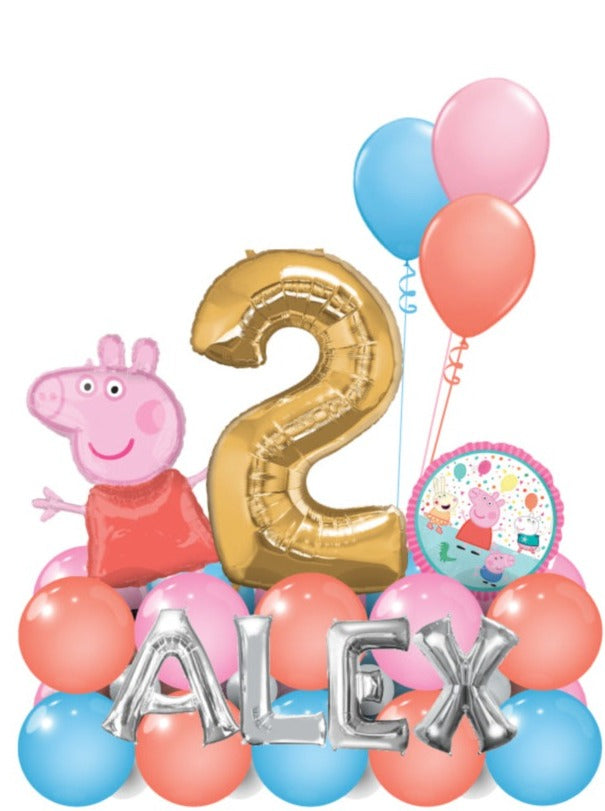 Peppa Pig Marquee with Name and Age