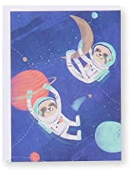 Space Dogos Greeting Card