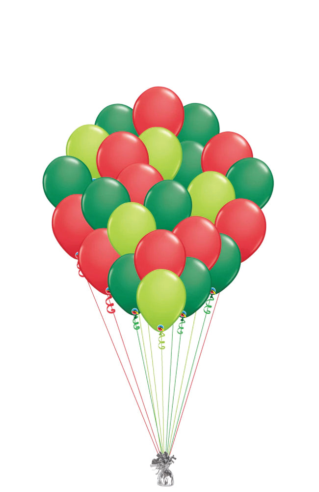 Two Dozen Red & Green Balloons